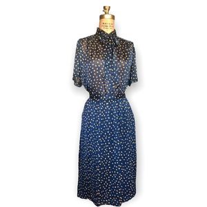 Lovely Vintage Silk Skirt Set by Koret of CA.